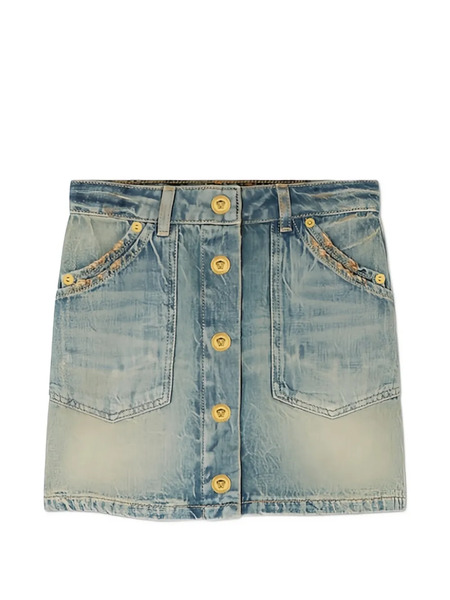  Versace Kids Button-up Mini Skirt - Blue 