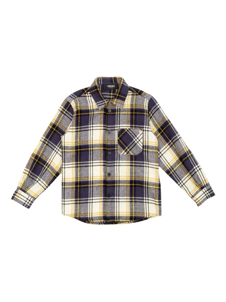  Versace Kids Checked Shirt - Grey 