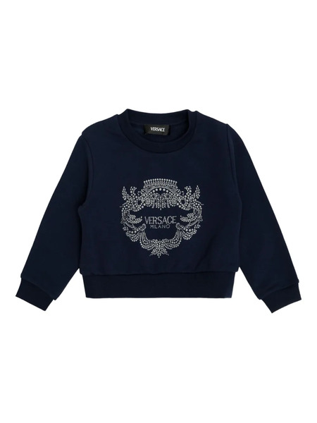  Versace Kids Crystal-embellished Sweatshirt - Blue 
