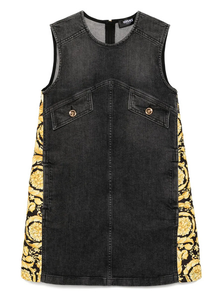  Versace Kids Denim Sleeveless Dress - Grey 