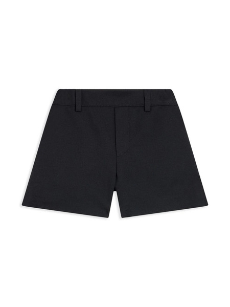  Versace Kids Elasticated-waist Straight-leg Shorts - Black 