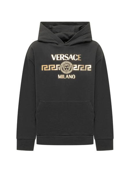  Versace Kids Fade Logo Hoodies - Black 