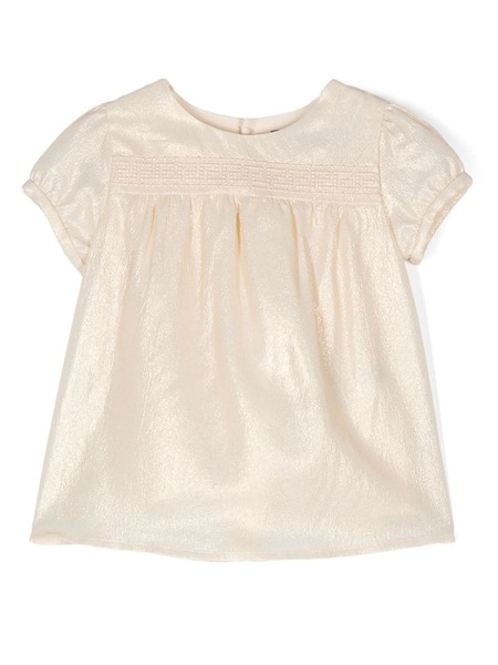  Versace Kids Greca-detailing Dress - Gold 