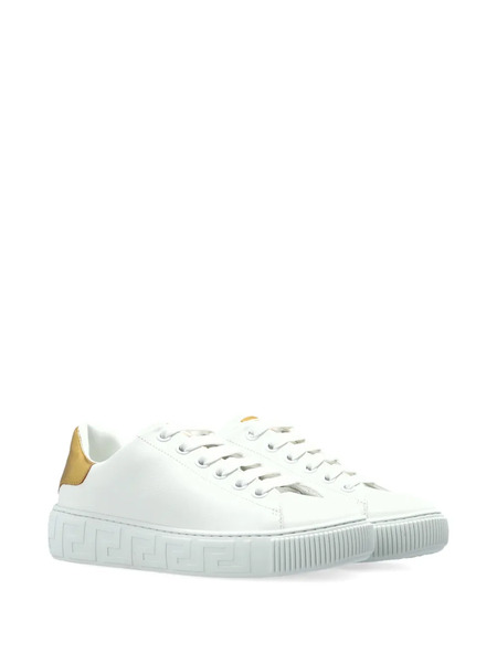  Versace Kids Greca Logo-print Sneakers - White 