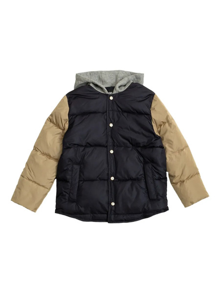  Versace Kids Hooded Quilted Jacket - Blue 