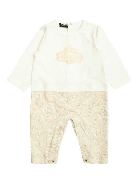  Versace Kids Logo-detail Bodysuit - White 