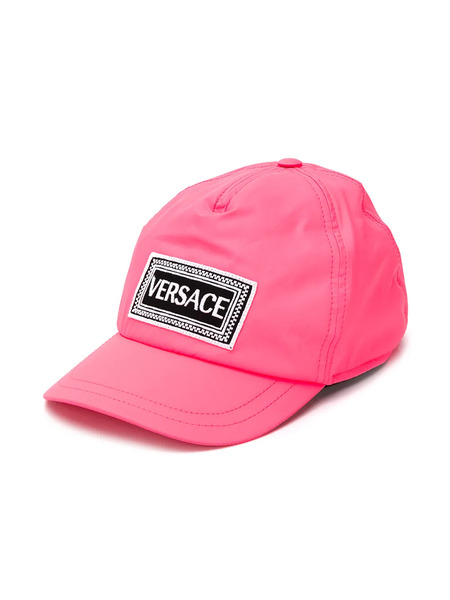  Versace Kids Logo Patch Cap - Pink 