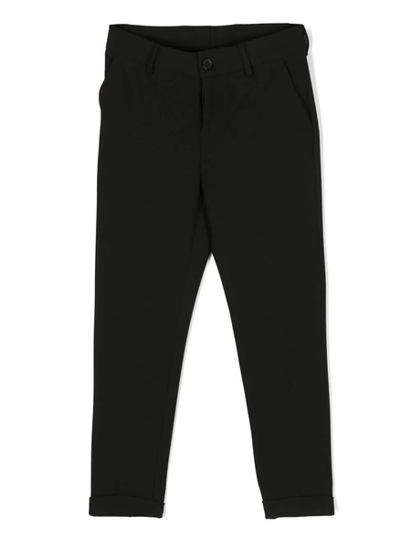  Versace Kids Logo-print Straight-leg Trousers - Black 