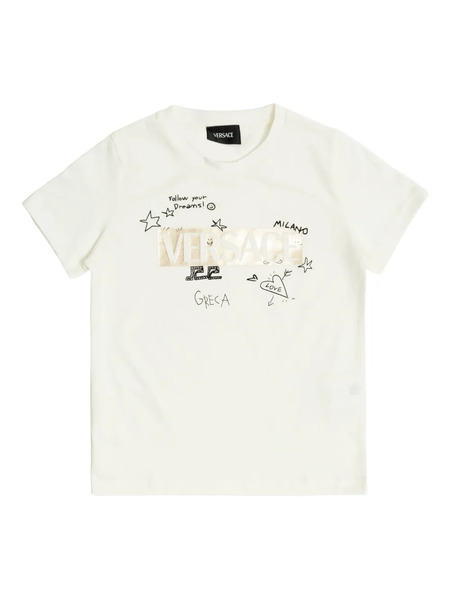  Versace Kids Logo-print T-shirt - White 