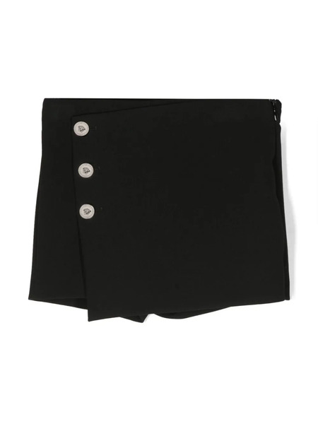  Versace Kids Medusa Button-detailed Shorts - Black 