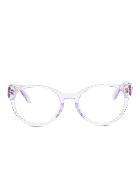  Versace Kids Medusa-embellished Round-frame Glasses - Purple 