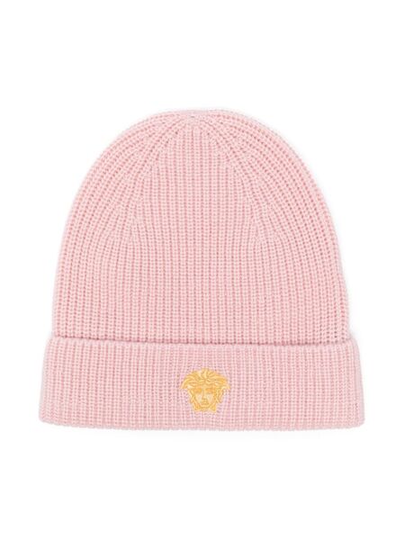  Versace Kids Medusa Head-embroidered Beanie - Pink 