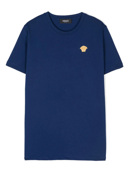  Versace Kids Medusa Head-embroidered T-shirt - Blue 