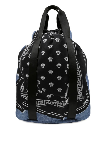  Versace Kids Medusa-head Pattern Backpack - Black 