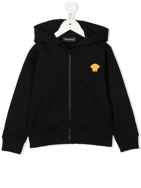  Versace Kids Medusa-head Zip Hood - Black 