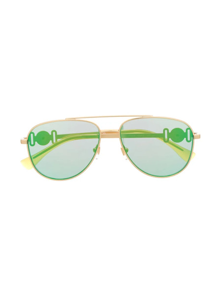  Versace Kids Metal Round Frame Sunglasses - Gold 