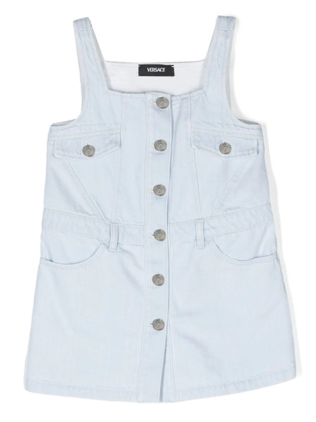  Versace Kids Panelled Denim Dress - Blue 
