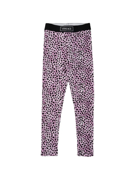  Versace Kids Patterned Elasticated-waistband Leggings - Purple 