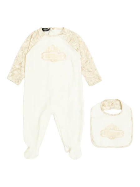  Versace Kids Printed Babygrow Set - White 