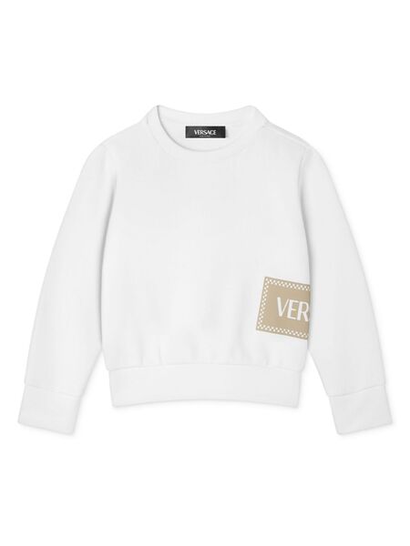  Versace Kids 90s Logo Sweatshirt - White 
