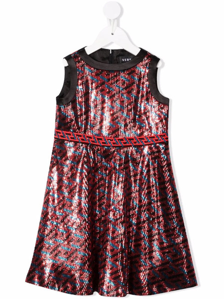  Versace Kids Sequin-embellished Dress - Red 