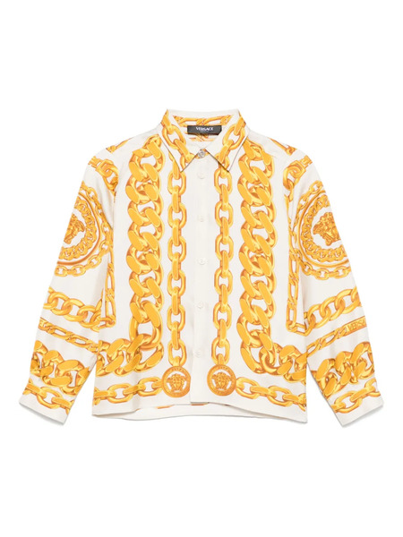  Versace Kids Silk Shirt - Neutrals 