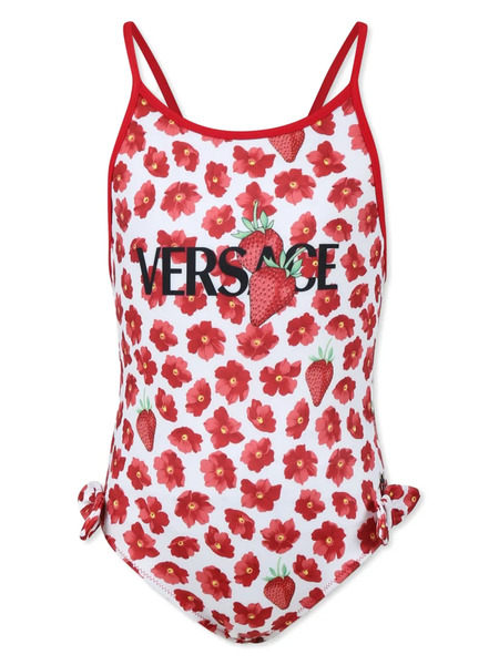  Versace Kids Strawberry Garden Swimsuit - Red 
