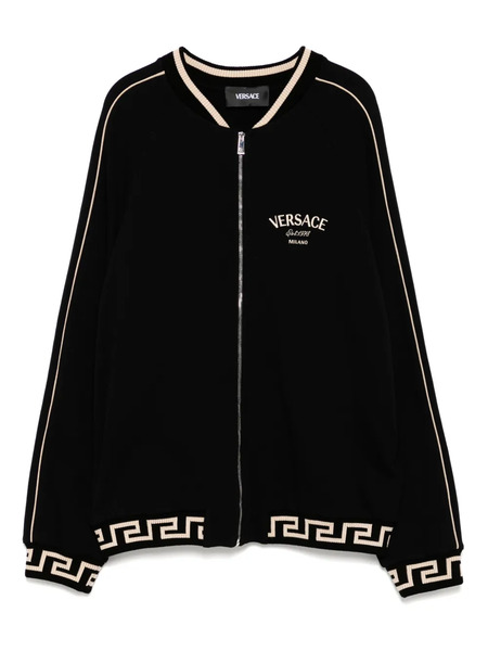  Versace Kids Zip-up Cotton Sweatshirt - Black 