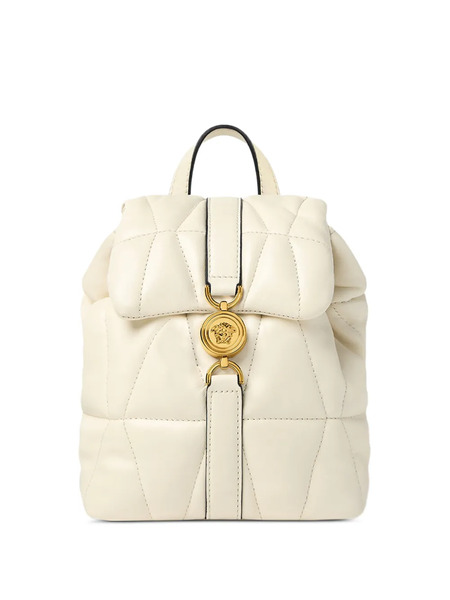  Versace Kleio Quilted Drawstring Backpack - Neutrals 