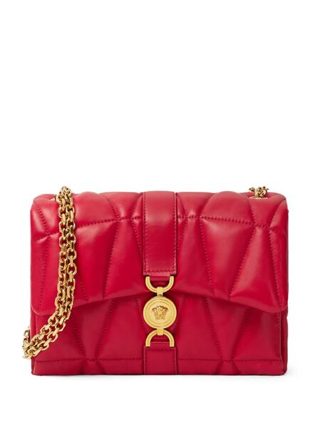  Versace Kleio Quilted Shoulder Bag - Red 