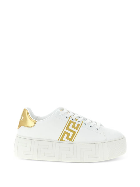  Versace La Greca Platform Sneakers - White 