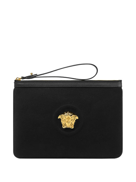  Versace La Medusa Canvas Pouch - Black 