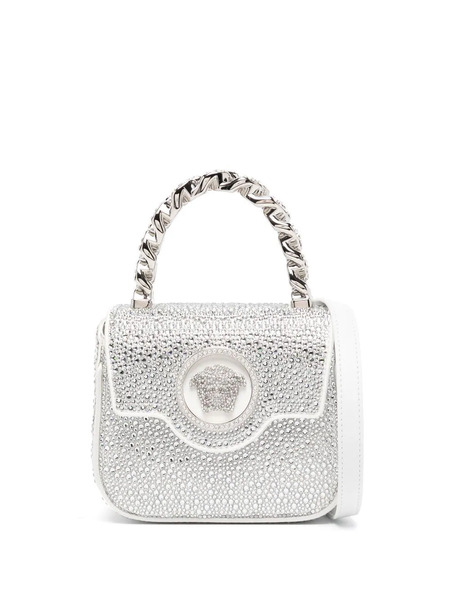  Versace La Medusa Crystal-embellished Mini Bag - Silver 