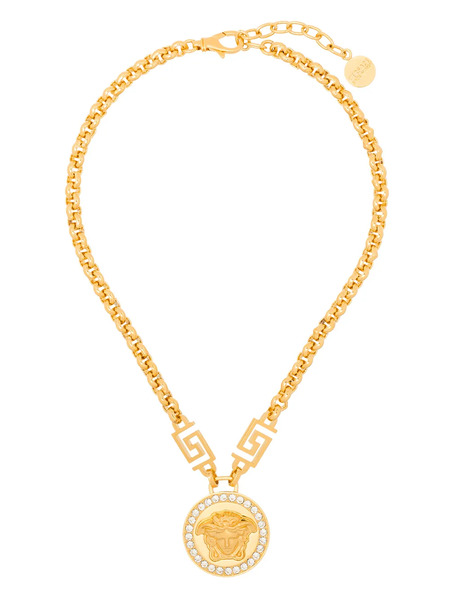  Versace La Medusa Crystal Necklace - Gold 