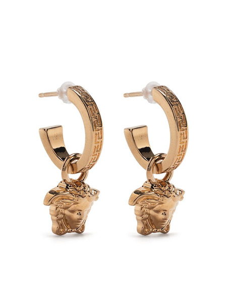  Versace La Medusa Greca Drop Earrings - Gold 