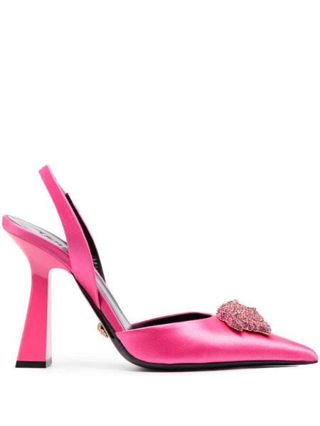  Versace La Medusa 105mm Slingback Pumps - Pink 