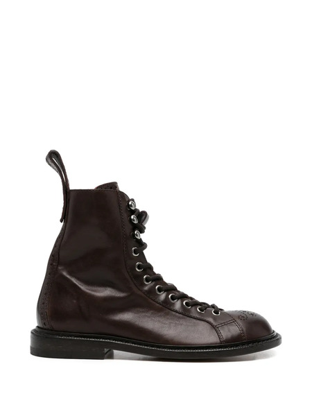  Versace Lace-up Brogue Boots - Brown 