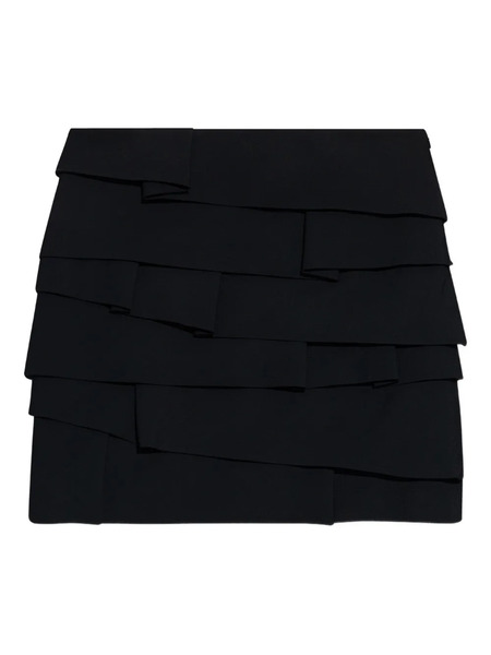  Versace Layered Pleated Mini Skirt - Black 