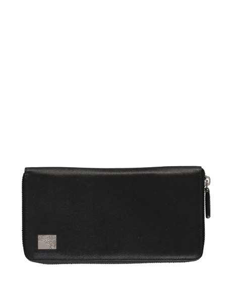  Versace Leather Long Wallet - Black 