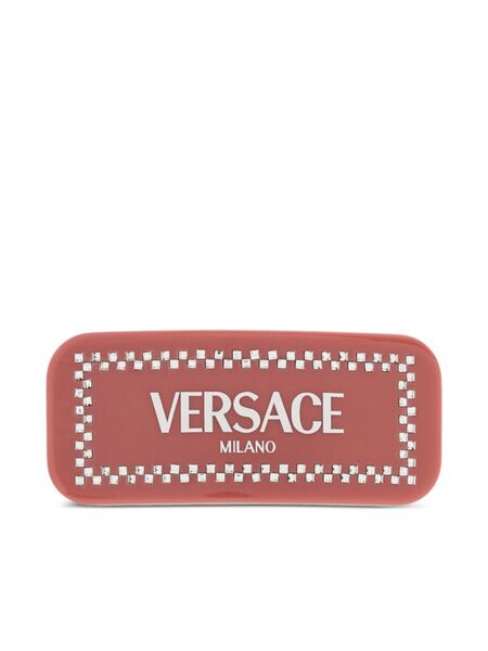  Versace Left Crystal Hair Clip - Pink 