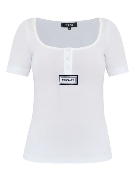  Versace Logo-appliqué T-shirt - White 