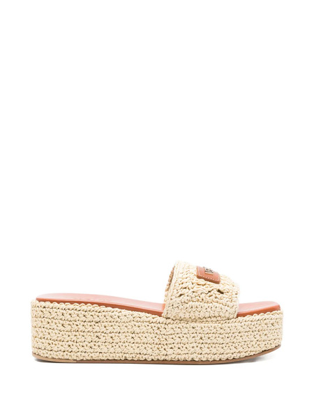  Versace Logo-detail Sandals - Neutrals 