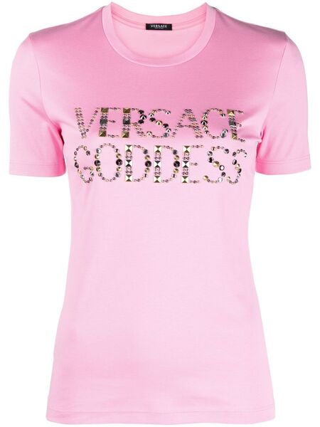  Versace Logo-embellished T-shirt - Pink 