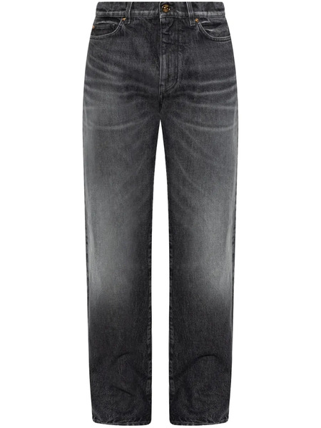  Versace Logo-embroidered Jeans - Black 