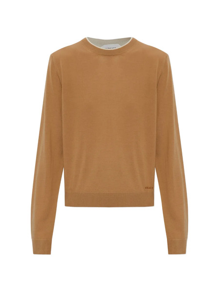  Versace Logo-embroidered Jumper - Neutrals 