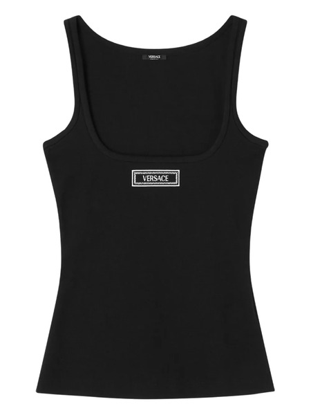  Versace Logo-embroidered Tank Top - Black 