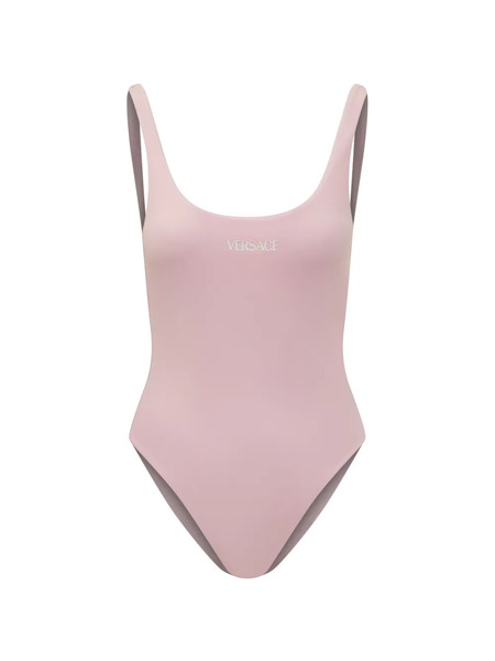  Versace Logo-print Swimsuit - Pink 