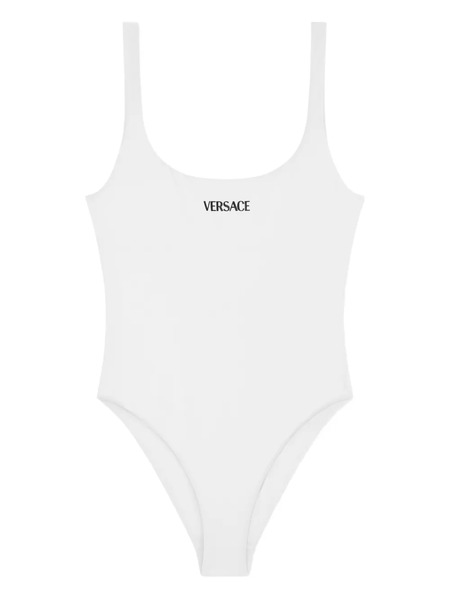  Versace Logo Swimsuit - White 
