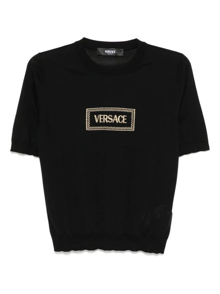  Versace Logo Top - Black 
