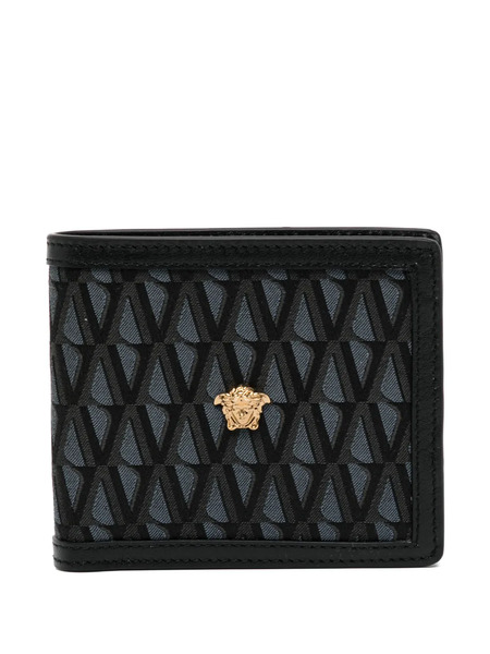  Versace Logo Wallet - Black 